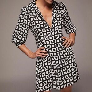 Black and White Floral Dress Zara Nadia